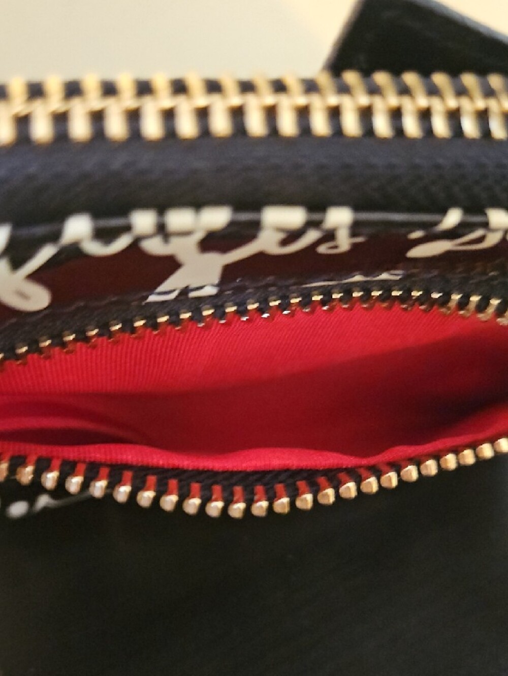Kate Spade Black Patent Script Print Wristlet - Picture 6 of 10